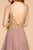 Elizabeth K - GS1615 Gilt-Embroidered High Halter Chiffon Dress In Pink