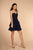 Elizabeth K - GS1616 Embroidered Sweetheart Tiered A-line Dress in Blue