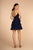 Elizabeth K - GS1616 Embroidered Sweetheart Tiered A-line Dress in Blue