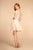 Elizabeth K - GS1621 Illusion Halter Jewel Ornate A-Line Dress In Nude