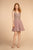 Elizabeth K - GS1622 Embroidered V-neck Chiffon A-line Dress In Purple