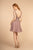 Elizabeth K - GS1622 Embroidered V-neck Chiffon A-line Dress In Purple