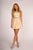 Elizabeth K - GS1623 Jeweled Lace Chiffon A-line Dress In Neutral