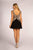 Elizabeth K - GS1625 Embroidered Lace Appliqued Short Dress In Black