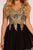 Elizabeth K - GS1625 Embroidered Lace Appliqued Short Dress In Black