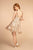 Elizabeth K - GS1628 Glitter V-Neck A-Line Cocktail Dress In Pink and Gold