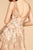 Elizabeth K - GS1628 Glitter V-Neck A-Line Cocktail Dress In Pink and Gold