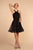 Elizabeth K - GS1631 Sleeveless Halter Neck Tulle A-line Dress in Black