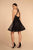 Elizabeth K - GS1631 Sleeveless Halter Neck Tulle A-line Dress in Black