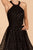 Elizabeth K - GS1631 Sleeveless Halter Neck Tulle A-line Dress in Black