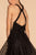 Elizabeth K - GS1631 Sleeveless Halter Neck Tulle A-line Dress in Black