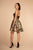 Elizabeth K - GS1632 Sequin Embellished Sweetheart Cocktail Dress In Black and Gold