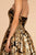 Elizabeth K - GS1632 Sequin Embellished Sweetheart Cocktail Dress In Black and Gold