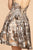 Elizabeth K - GS1632 Sequin Embellished Sweetheart Cocktail Dress In Silver