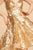 Elizabeth K - GS1635 Sequined Sweetheart A-line Cocktail Dress In Gold