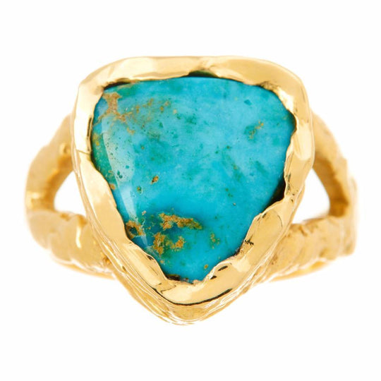 Bisbee Triangle Turquoise Ring