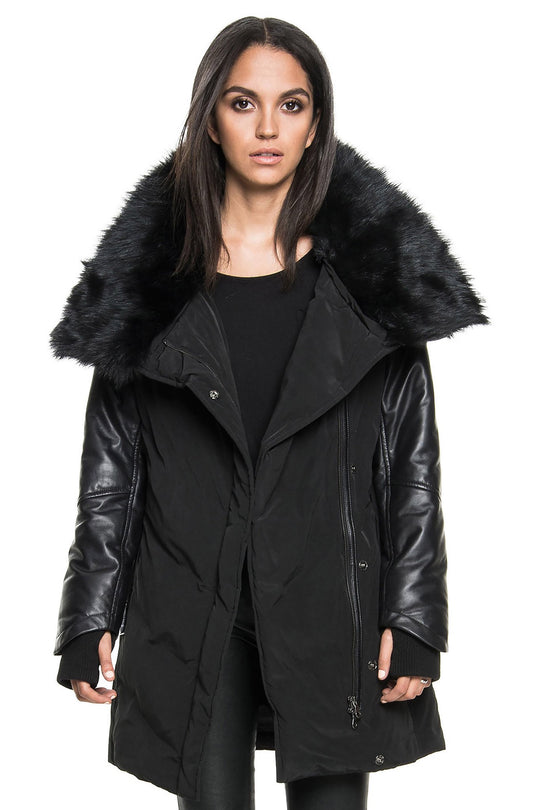 KENNEDY Shearling & Down Parka | KENNEDY Doudoune en duvet