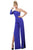Jovani - 1430 Single Sleeve Stretch Jersey Jumpsuit In Blue