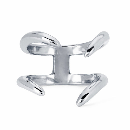 Men's Solid Gold Double Tusk Ring