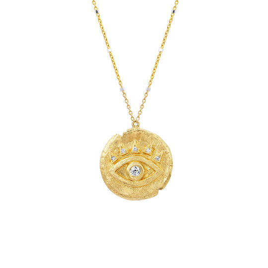 Logan Hollowell - NEW! Diamond Baby Eye of Protection Coin Pendant