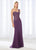 Cameron Blake - 118679 One Shoulder Lace Pleated Evening Dress In Purple