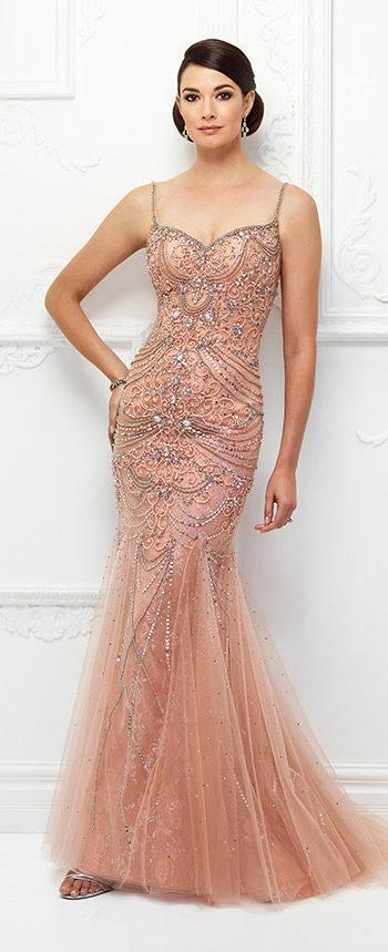 Ivonne D for Mon Cheri - 118D11W Beaded Tulle Trumpet Dress