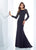 Social Occasions by Mon Cheri - 118876 Bateau Neck Crepe Gown In Black