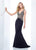 Social Occasions by Mon Cheri - 118887 Beaded Illusion Tulle Gown In Black and Gold