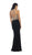 May Queen - Beaded Halter Neckline Illusion Jersey Prom Dress in Black and Gold