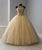 Quinceanera Collection - 26914 Halter Bodice Glitter Tulle Ballgown In Yellow