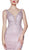 Cinderella Divine - CE0017 Beaded Lace Deep V-neck Trumpet Dress In Pink