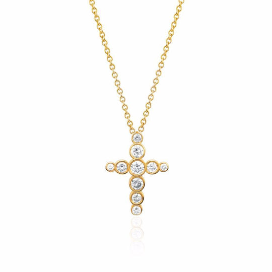 Diamond Celestial Cross Necklace