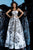 Jovani - 68468 Straight Across Printed A-line Dress In White and Multi