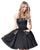 Sherri Hill - 51390 Strapless Satin Short A Line Dress In Black