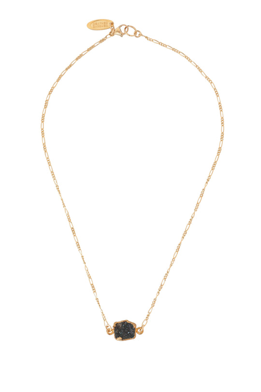 Black Druzy Necklace- ONLY ONE LEFT