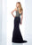 Social Occasions by Mon Cheri - 118887 Beaded Illusion Tulle Gown In Black and Gold
