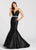 Ellie Wilde - EW118084 Sleeveless Plunging Sweetheart Mermaid Gown In Black