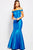 JVN51863 Foldover Sleek Off Shoulder Mermaid Gown
