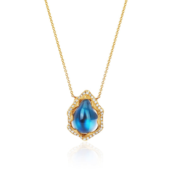 Logan Hollowell - NEW! Queen Blue Moonstone Sheen Necklace