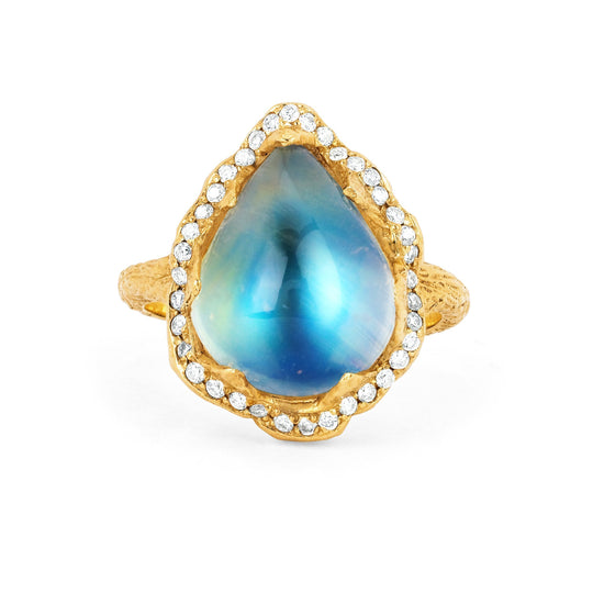 Logan Hollowell - NEW! Queen Blue Moonstone Sheen Ring