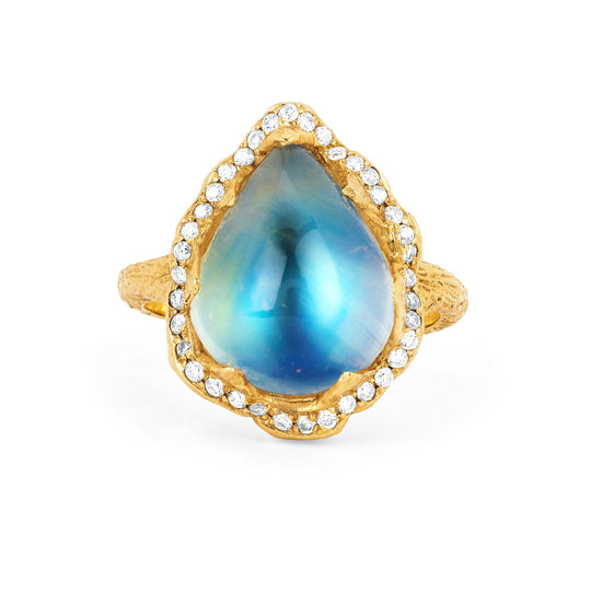 NEW! Queen Blue Moonstone Sheen Ring