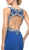 Cinderella Divine - CK39 Two Piece Beaded Halter Trumpet Dress In Blue