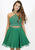 Blush - 11376 Two-Piece Ornate Illusion Halter Dress In Green