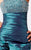 Blish - Glittering Strapless Rosette Mini Party Dress 9083 in Blue
