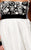 Blush - Strapless Floral Cocktail Dress 9112 in White and Black