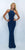 Blush - Bedazzled Halter Jersey Illusion Gown 11039 In Blue and Silver
