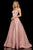 Sherri Hill - 52457 Scoop Strappy Bandeau A Line Dress In Pink