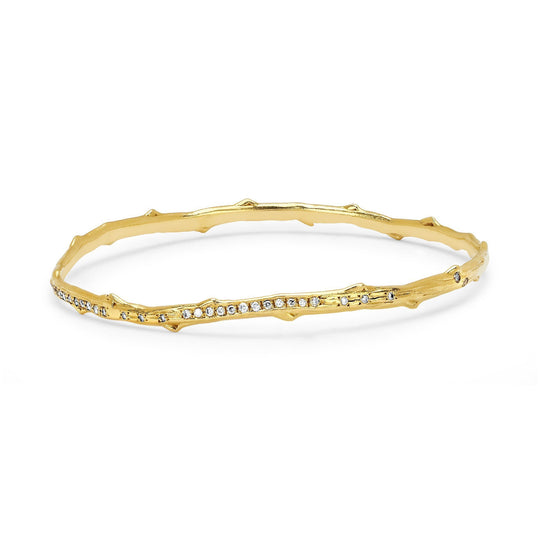 Logan Hollowell - NEW! Pave Diamond Rose Thorn Bangle