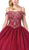 Dancing Queen - 1394 Embellished Off-Shoulder Ballgown In Red