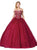 Dancing Queen - 1394 Embellished Off-Shoulder Ballgown In Red